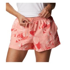 Columbia Sandy River Coral Floral Printed Shorts Size Small